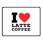 I love latte coffee Two Sides Fleece Blanket (Small)