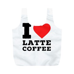 I love latte coffee Full Print Recycle Bag (M) from ArtsNow.com Front