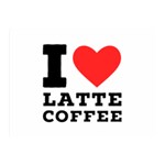 I love latte coffee Two Sides Premium Plush Fleece Blanket (Mini)