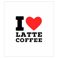 I love latte coffee Drawstring Pouch (2XL) from ArtsNow.com Front
