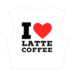 I love latte coffee Cotton Crop Top from ArtsNow.com Back