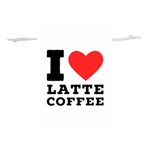 I love latte coffee Lightweight Drawstring Pouch (M)