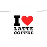 I love latte coffee Lightweight Drawstring Pouch (XL)