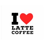 I love latte coffee Premium Plush Fleece Blanket (Medium)