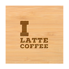 I love latte coffee Bamboo Coaster Set from ArtsNow.com Coaster 2