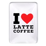 I love latte coffee Rectangular Glass Fridge Magnet (4 pack)