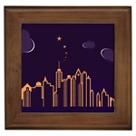 Skyscraper-town-urban-towers Framed Tile