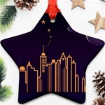 Skyscraper-town-urban-towers Ornament (Star)