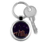 Skyscraper-town-urban-towers Key Chain (Round)