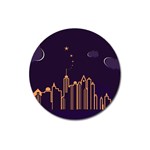 Skyscraper-town-urban-towers Magnet 3  (Round)