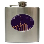 Skyscraper-town-urban-towers Hip Flask (6 oz)