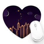 Skyscraper-town-urban-towers Heart Mousepad