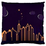 Skyscraper-town-urban-towers Large Cushion Case (Two Sides)