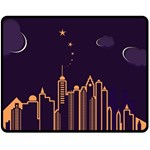 Skyscraper-town-urban-towers Two Sides Fleece Blanket (Medium)