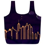 Skyscraper-town-urban-towers Full Print Recycle Bag (XL)