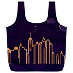 Skyscraper-town-urban-towers Full Print Recycle Bag (XXL)