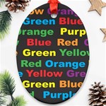 Red-yellow-blue-green-purple Ornament (Oval)