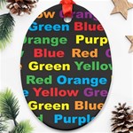 Red-yellow-blue-green-purple Ornament (Oval)