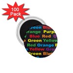 Red-yellow-blue-green-purple 1.75  Magnets (100 pack) 