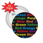 Red-yellow-blue-green-purple 2.25  Buttons (10 pack) 