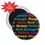 Red-yellow-blue-green-purple 2.25  Magnets (10 pack) 