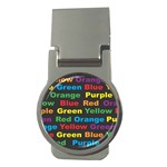 Red-yellow-blue-green-purple Money Clips (Round) 