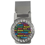 Red-yellow-blue-green-purple Money Clips (CZ) 