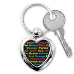 Red-yellow-blue-green-purple Key Chain (Heart)