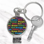 Red-yellow-blue-green-purple Nail Clippers Key Chain