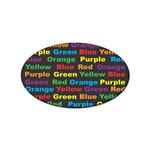 Red-yellow-blue-green-purple Sticker (Oval)