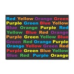 Red-yellow-blue-green-purple Sticker A4 (100 pack)