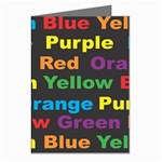 Red-yellow-blue-green-purple Greeting Cards (Pkg of 8)