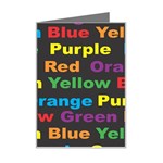 Red-yellow-blue-green-purple Mini Greeting Card