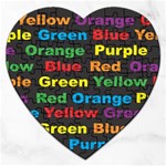 Red-yellow-blue-green-purple Jigsaw Puzzle (Heart)