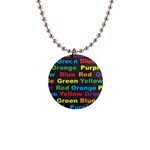 Red-yellow-blue-green-purple 1  Button Necklace