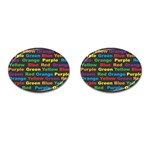 Red-yellow-blue-green-purple Cufflinks (Oval)