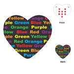 Red-yellow-blue-green-purple Playing Cards Single Design (Heart)