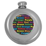 Red-yellow-blue-green-purple Round Hip Flask (5 oz)