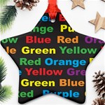 Red-yellow-blue-green-purple Star Ornament (Two Sides)