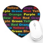 Red-yellow-blue-green-purple Heart Mousepad