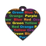 Red-yellow-blue-green-purple Dog Tag Heart (Two Sides)