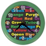 Red-yellow-blue-green-purple Color Wall Clock