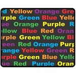Red-yellow-blue-green-purple Fleece Blanket (Medium)