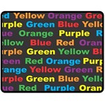 Red-yellow-blue-green-purple Fleece Blanket (Medium)