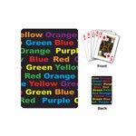 Red-yellow-blue-green-purple Playing Cards Single Design (Mini)