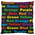 Red-yellow-blue-green-purple Large Cushion Case (One Side)