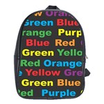 Red-yellow-blue-green-purple School Bag (XL)