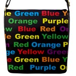 Red-yellow-blue-green-purple Flap Closure Messenger Bag (S)