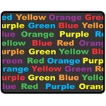 Red-yellow-blue-green-purple Two Sides Fleece Blanket (Medium)