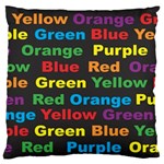 Red-yellow-blue-green-purple Standard Premium Plush Fleece Cushion Case (One Side)